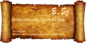 Bobrovszky Szeréna névjegykártya